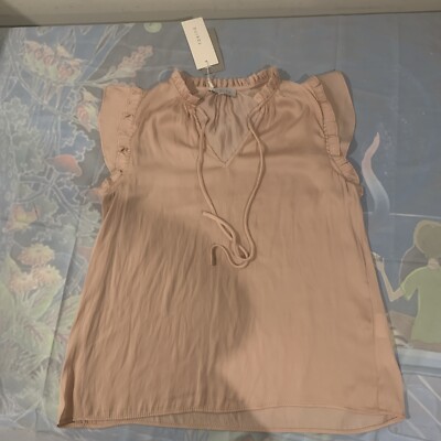 Tokito Abstract Impression Shirt For Women Size 6 Color Blush Pink Nwt