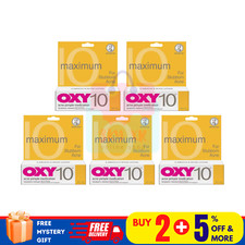 5 X OXY 10 10 Benzoyl Peroxide 25g Stubborn Acne Pimple Spot Control Treatment