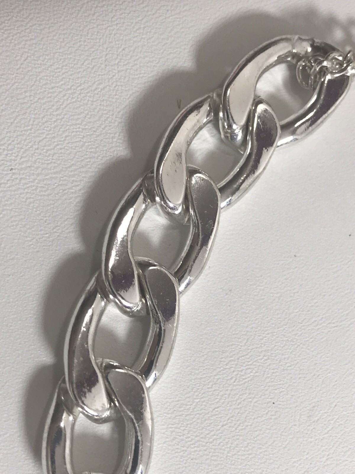 icing 19” silver tone link statement necklace - image 4