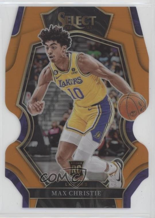 2022-23 Panini Select Premier Level Orange Prizm Die-Cut 46/65 Max Christie 02v3