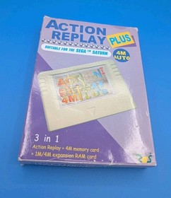 Action Replay 4M Plus Cartridge Sega Saturn Backup RAM Memory Cheat Expansion