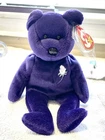 Ty Beanie Babies Limited Princess Diana Bear Plush Toy Purple Vintage 1997