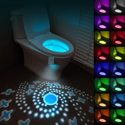 HOTUT Toilette Licht WC Nachtlicht, Toilettenschüssel Nachtlicht, 16 Farben