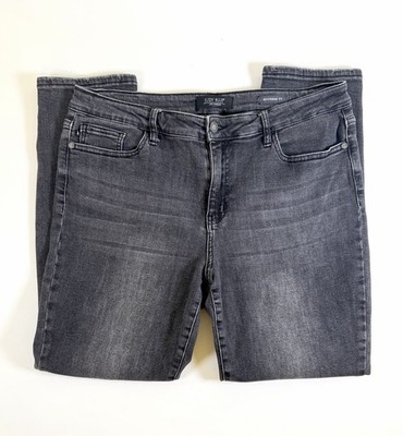 Judy Blue Jeans Womens 15/32 High Rise Boyfriend Fit Black Stretch Denim JB88130