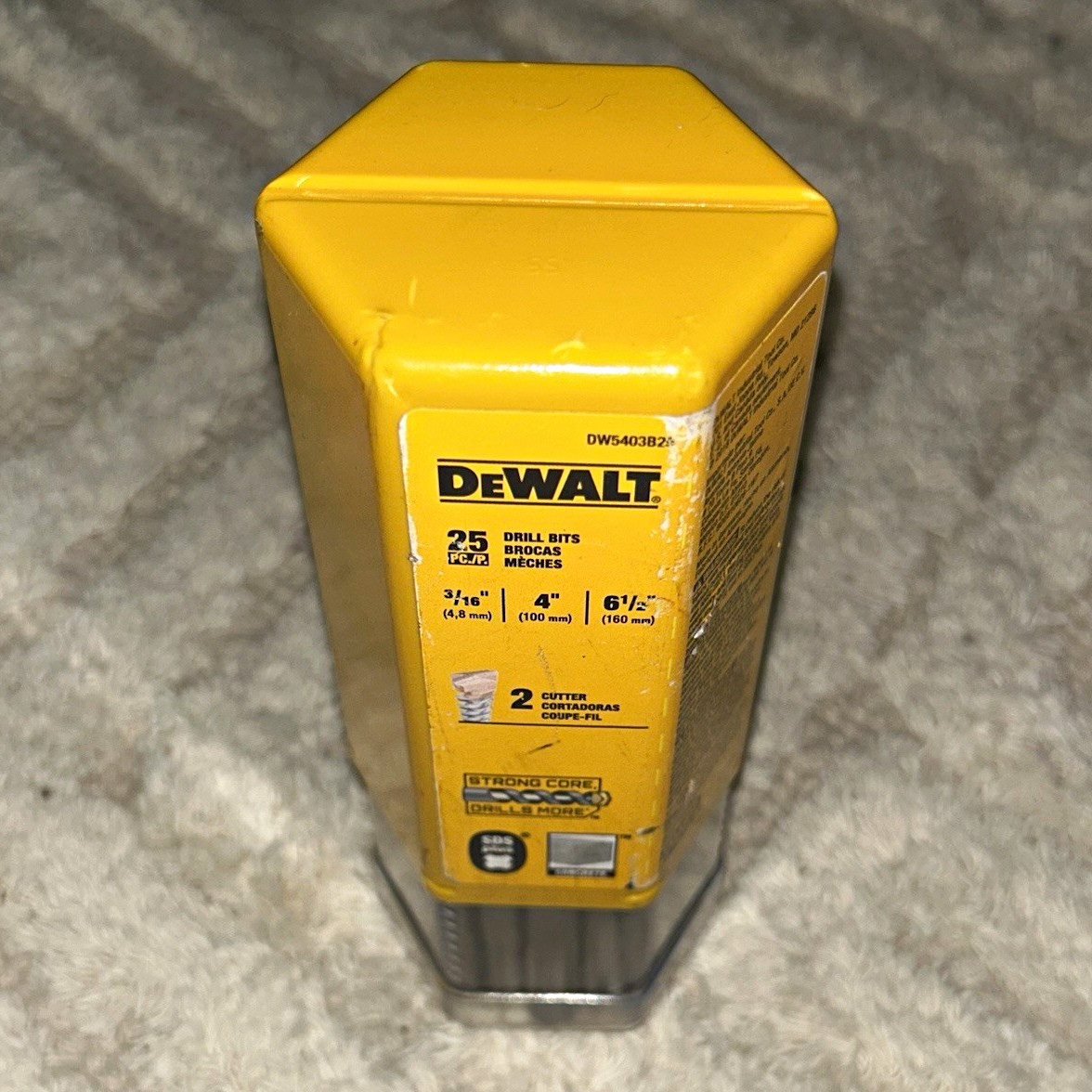 DEWALT SDS Plus 25-Piece Concrete Drill Bit Set w/ Yellow Case DW5403B25