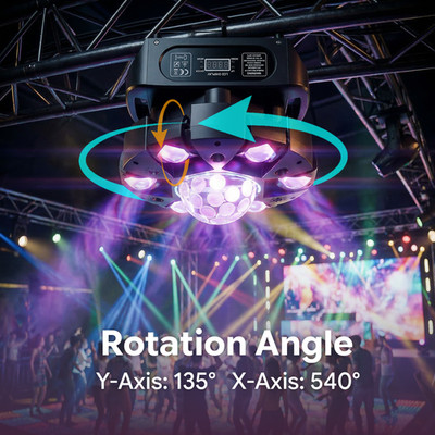 120W Laser Moving Head Light Disco Stage RGBW LED Lighting Beam DMX w/Remote