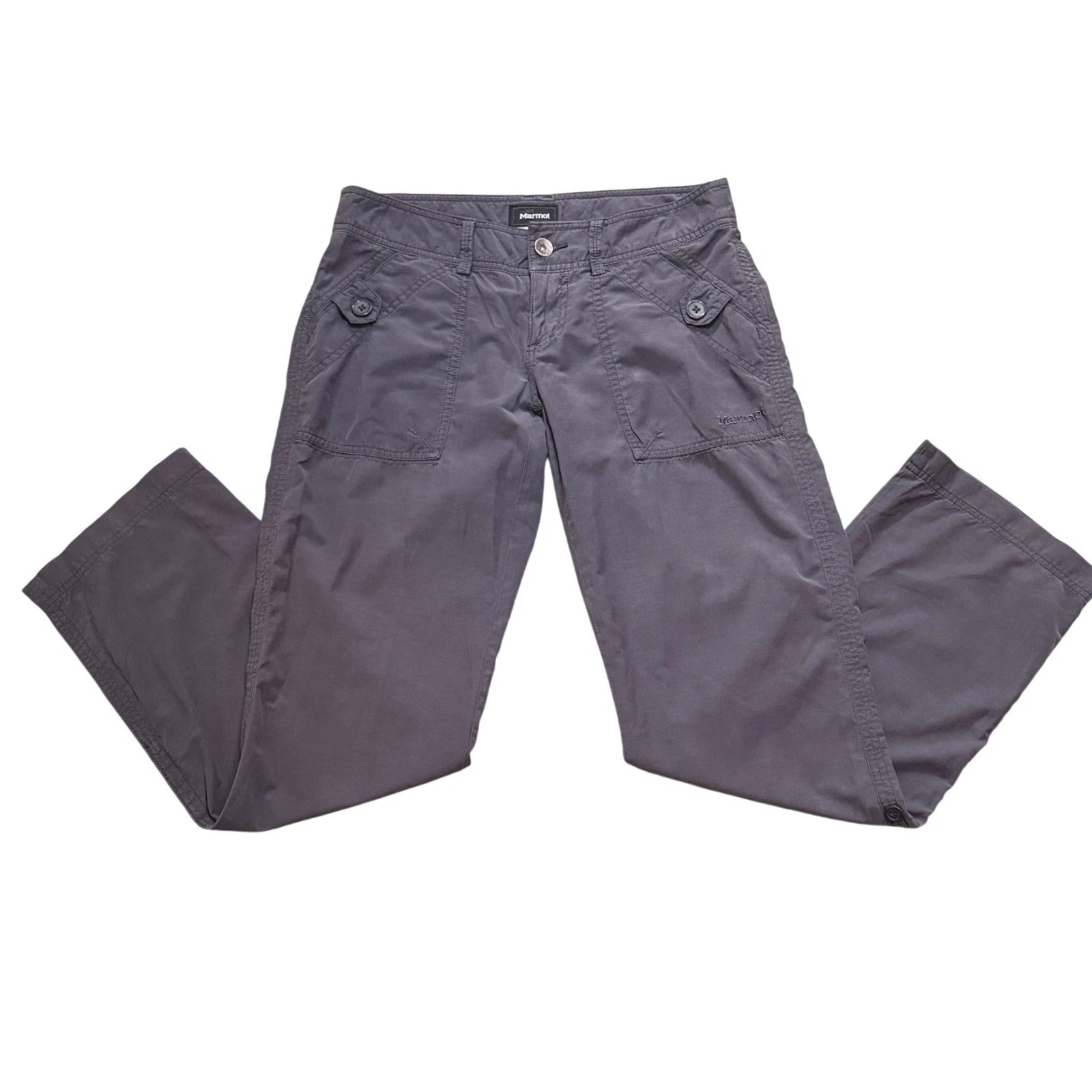 Marmot Hiking Pants Womens 6 Outdoor Lightweight Roll Tab Nylon Cargo Travel