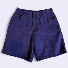 Sostanza Vintage Women's Navy High Waisted Shorts Size 13