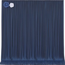 2 Panels 5ft x 12ft Navy Blue Backdrop Curtains, 10x12FT Total, Wrinkle Free
