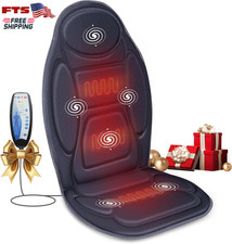 Vibration Back Massager Seat Cushion with Heat 6 Motors Massage Chair Pad