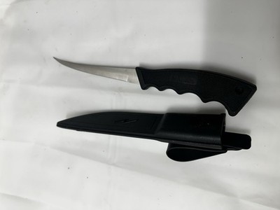 6'' Intruder Stainless Steel Blade Fillet Knife, Fishing Rubber Handle