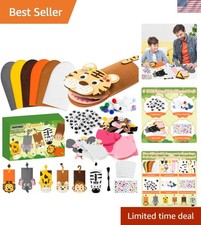 6Pcs Hand Puppet Making Kit, Art Craft Felt Sock Puppet Toys, Creative DIY Ma...