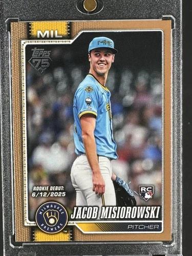 /2026 Jacob Misiorowski Gold 2026 Topps Update Rookie Debut (RC) #US136 Brewers - product listing photo