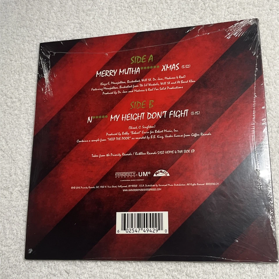 NEW Eazy-E Merry Mutha****** X-Mas 7" Red Colored Vinyl RSD 2015 SEALED Explicit - Image 2 of 4