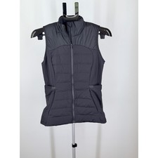 Lululemon Down For It All Vest Black Goose Down Primaloft Running Puffer Womens