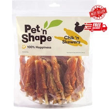 Pet 'N Shape Chik 'N Skewers – Chicken Wrapped Rawhide Chew Dog Treats