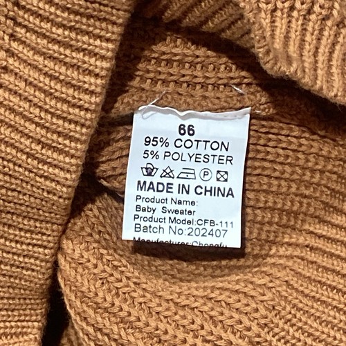 Baby Girl Fall Cable Knit Sweater “Pumpkin” Size 66 (3-6 Months) Burnt Orange - Picture 7 of 7