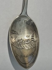 Sterling Silver ERIE, PA.,  PERRY'S VICTORY Souvenir Spoon NICE Pat 1891 24 Gr