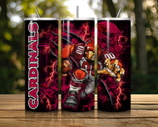 NEW CUSTOM 20 OZ STAINLESS STEEL FOOTBALL TUMBLER