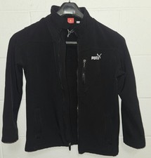 PUMA - BOYS FULL ZIP ATHLETIC OUTERWEAR - Size Medium - Black Training Jacket