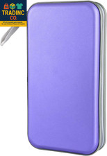 80 Capacity CD/DVD Case Holder, Hard Plastic CD DVD Disc Cases Storage Binder fo