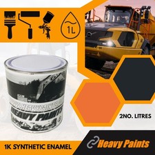 Hitachi ZX Orange & Cab Dark Grey Digger Paint Enamel Paint 1 Litre Tins