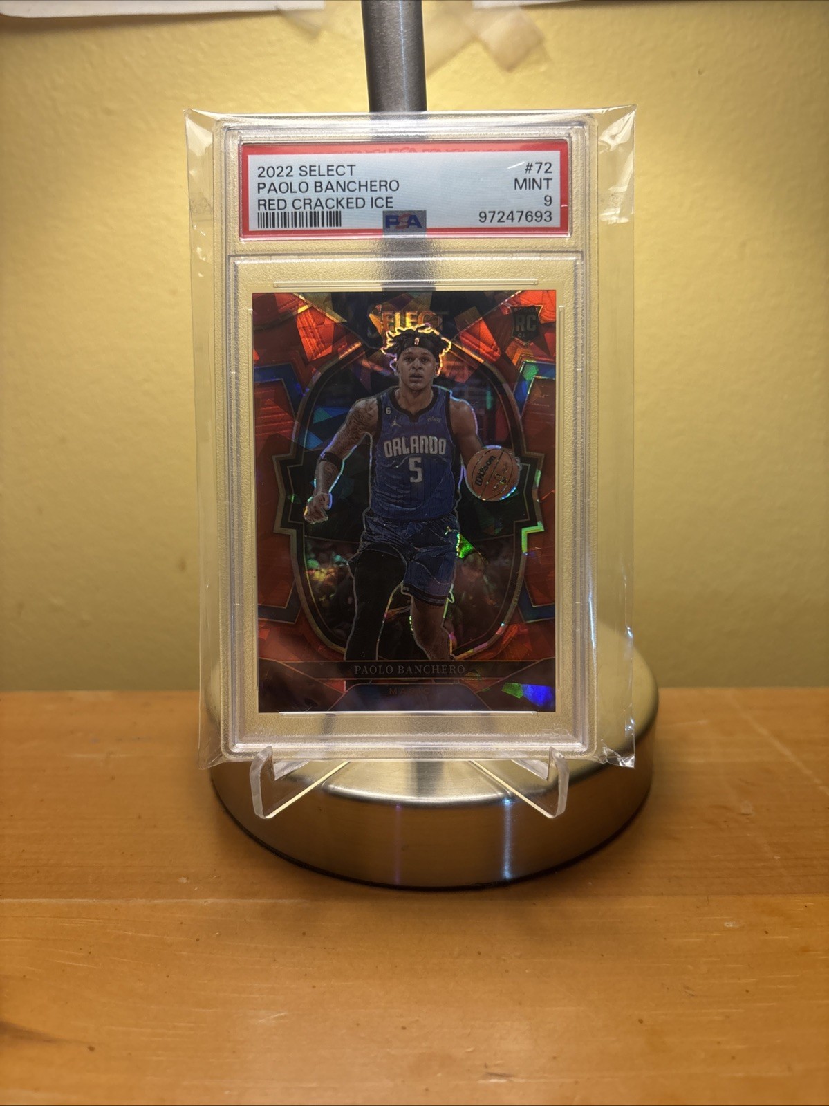 2022-23 Panini Select - Paolo Banchero Concourse Red Cracked Ice Prizm PSA 9 RC