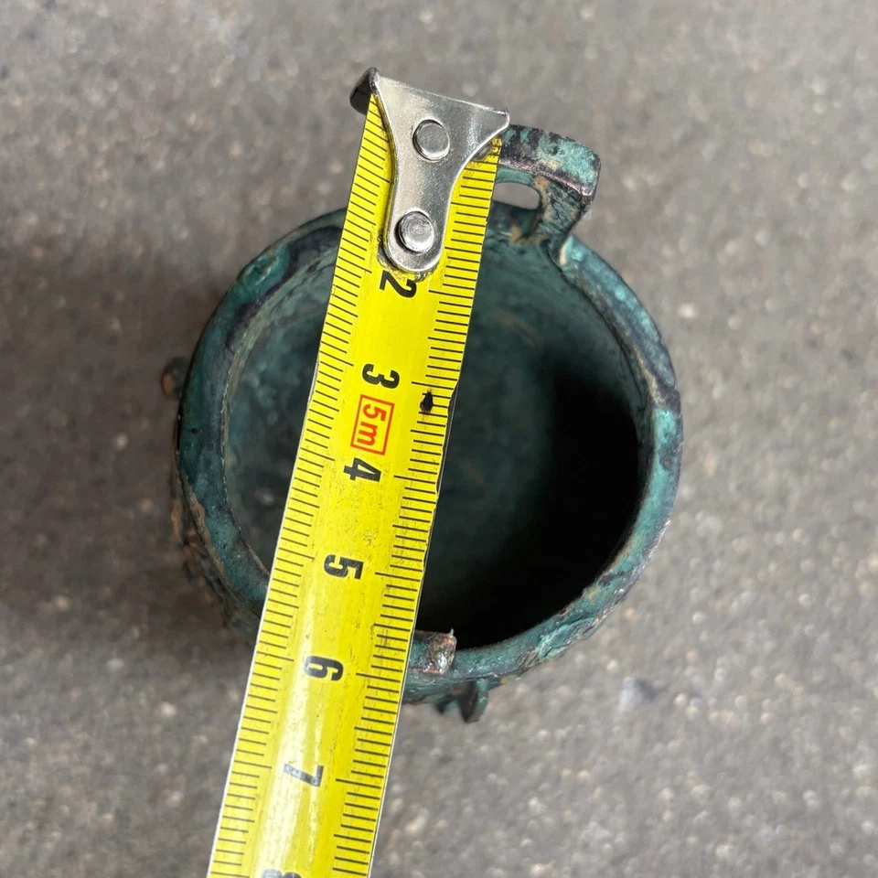 3,6"" XUANDE Antigua dinastía china período sacrificio 宣德 quemador de incienso incensario Foto 4 de 4