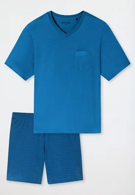 1 Schiesser Herren Schlafanzug kurz V-Neck - Comfort Essential 181153 Fb. 813 - Bild 1 von 4