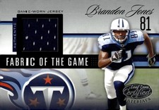 2006 Leaf Certified Materials #FOTG-70 Brandon Jones Fabric of the Game #/100