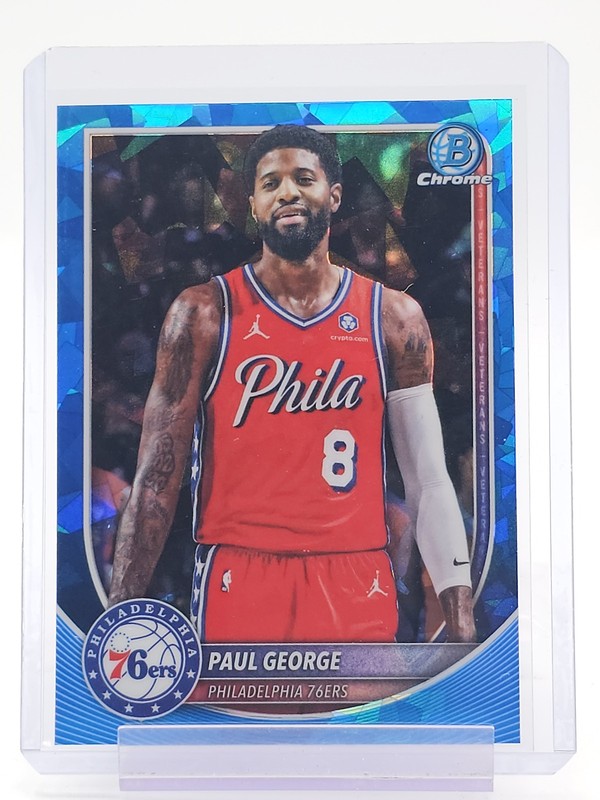 PAUL GEORGE 2025-26 BOWMAN CHROME SAPPHIRE REFRACTOR #BCV-154 76ERS Q3701