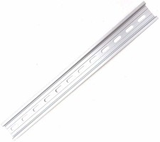 1 Piece DIN Rail Slotted Aluminum 12 Inch Long 35mm Wide 7.5mm High