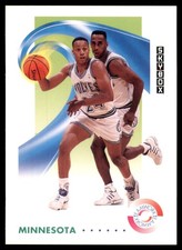 1991-92 SkyBox #474 Tony Campbell / Pooh Richardson TW Minnesota Timberwolves