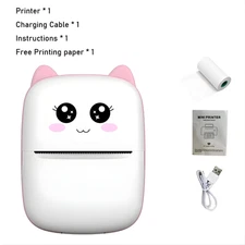 Mini Portable Thermal Printer Bluetooth Wireles Pocket Label Maker Inkles 200dpi