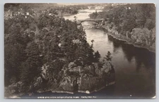 Aerial Birds Eye View Interstate Park Taylors Falls MN Minnesota RPPC Postcard