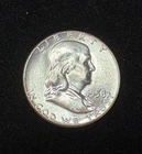 1958 Franklin Half Dollar BU - Lowest P-Mint of Final 6 Years - 90% Silver|#K45|