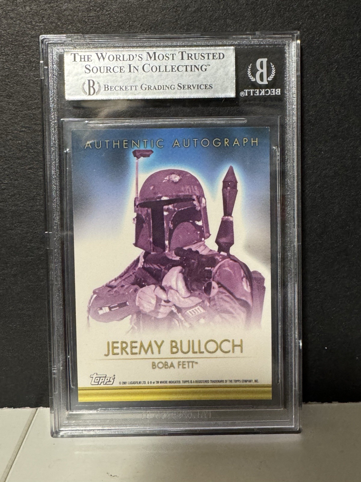 Topps 2001 Star Wars Evolution Boba Fett Autograph Card Jeremy Bulloch Auto BAS! view 3