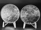 Lot of 2 = 2 x 1923 P Peace Silver Dollars 90% Silver BU Beautiful Coins!!!
