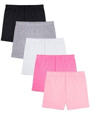 5 Pack Toddler Girls Bike Shorts Cotton Girls Cartwheel Shorts Under Dress Da...