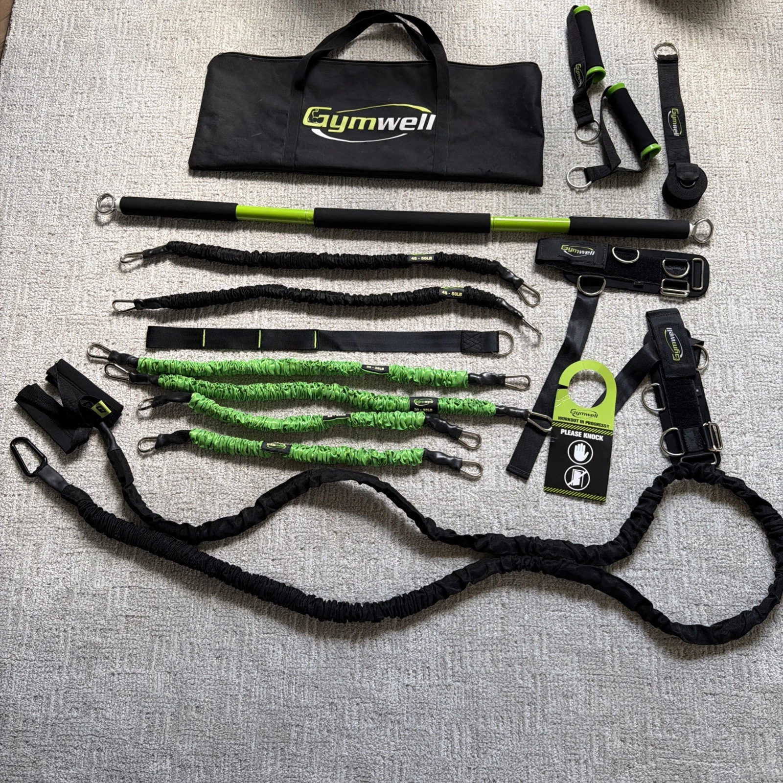Gymwell Portable Travel Resistance Band / Bar Workout - Home Gym Exercise