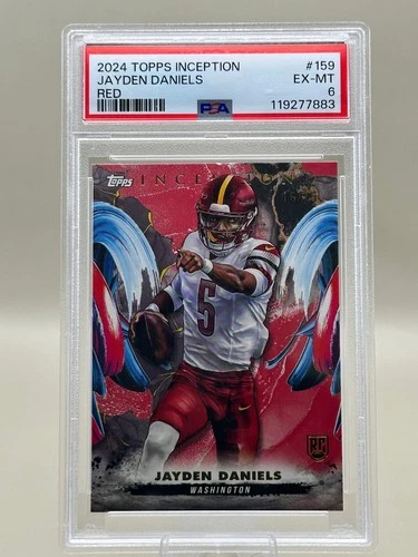 2024 Topps Inception Jayden Daniels #159 Red /75 (RC) PSA 6