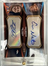 Topps 2011 Rising Rookies Dual Autograph Cam Newton Tim Tebow #DA-NT 2/5