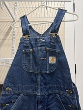 NWT Men s Carhartt Denim Overalls Blue Size 32x30