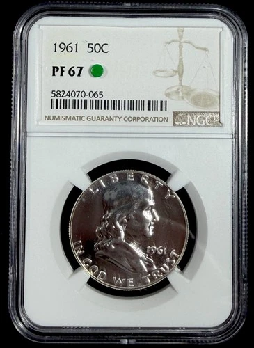 1961 50c Franklin Silver Proof Half Dollar NGC PF67 #4633