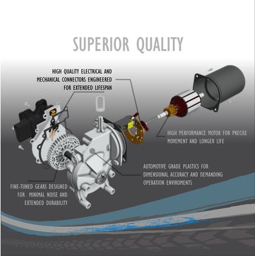 New Rear Wiper Motor For Kia Sorento 2003-08 2009 987003 98700-3E000 987003E000 - Picture 5 of 8