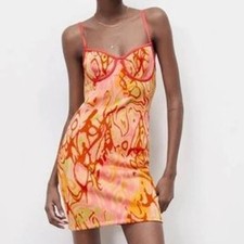 Zara Jacquard Stretch Bodycon Mini Dress Size Small