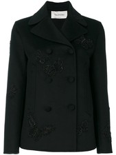 Valentino Garavani Butterfly-Embroidered Coat