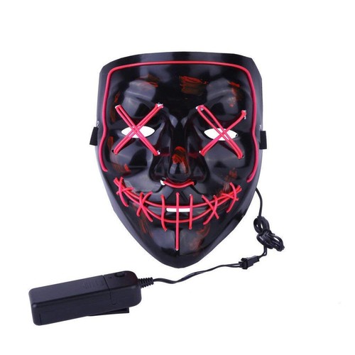 V for Vendetta Guy Fawkes LED Light Up 3 Mode Costume Cosplay Mask RED - Picture 4 of 7