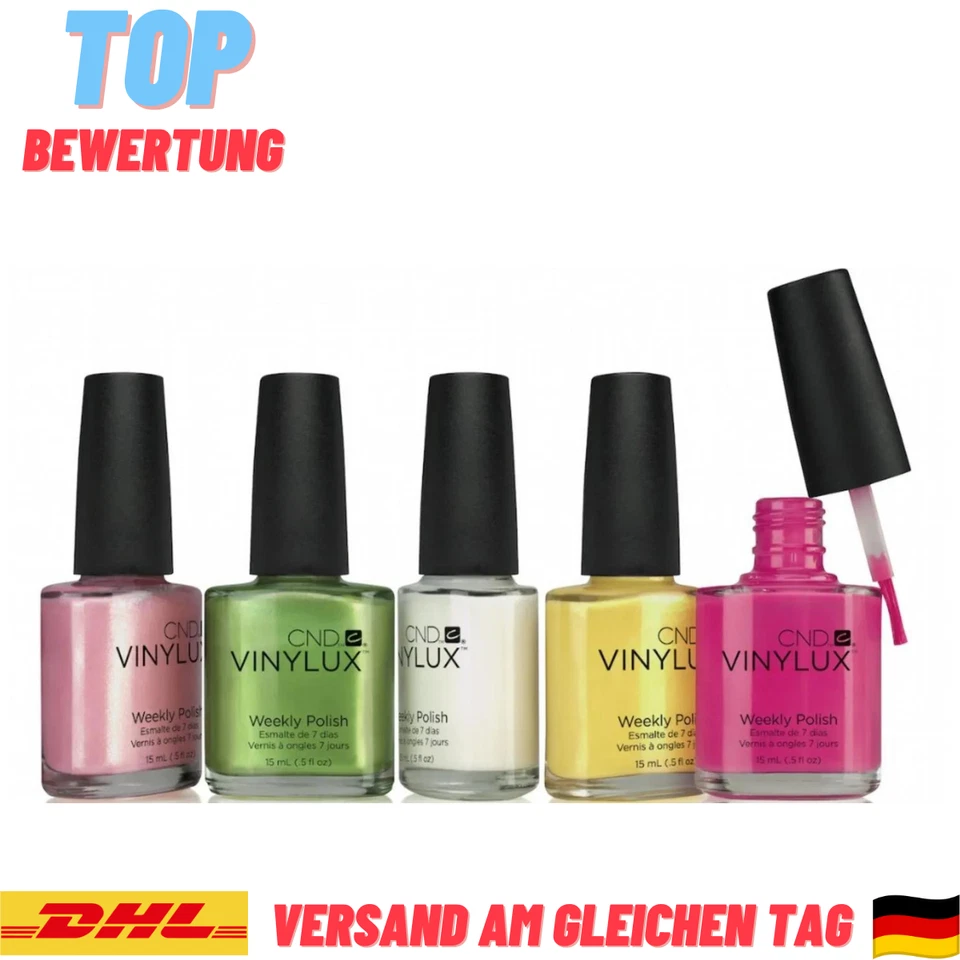 CND Vinylux Nagellack Maniküre Pediküre 15ml Rot Nude Schwarz Rosa 100vers. Farb