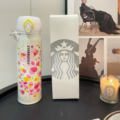 Starbucks Authentic Romantic Cherry Blossom Thermos 17OZ/500ML Car